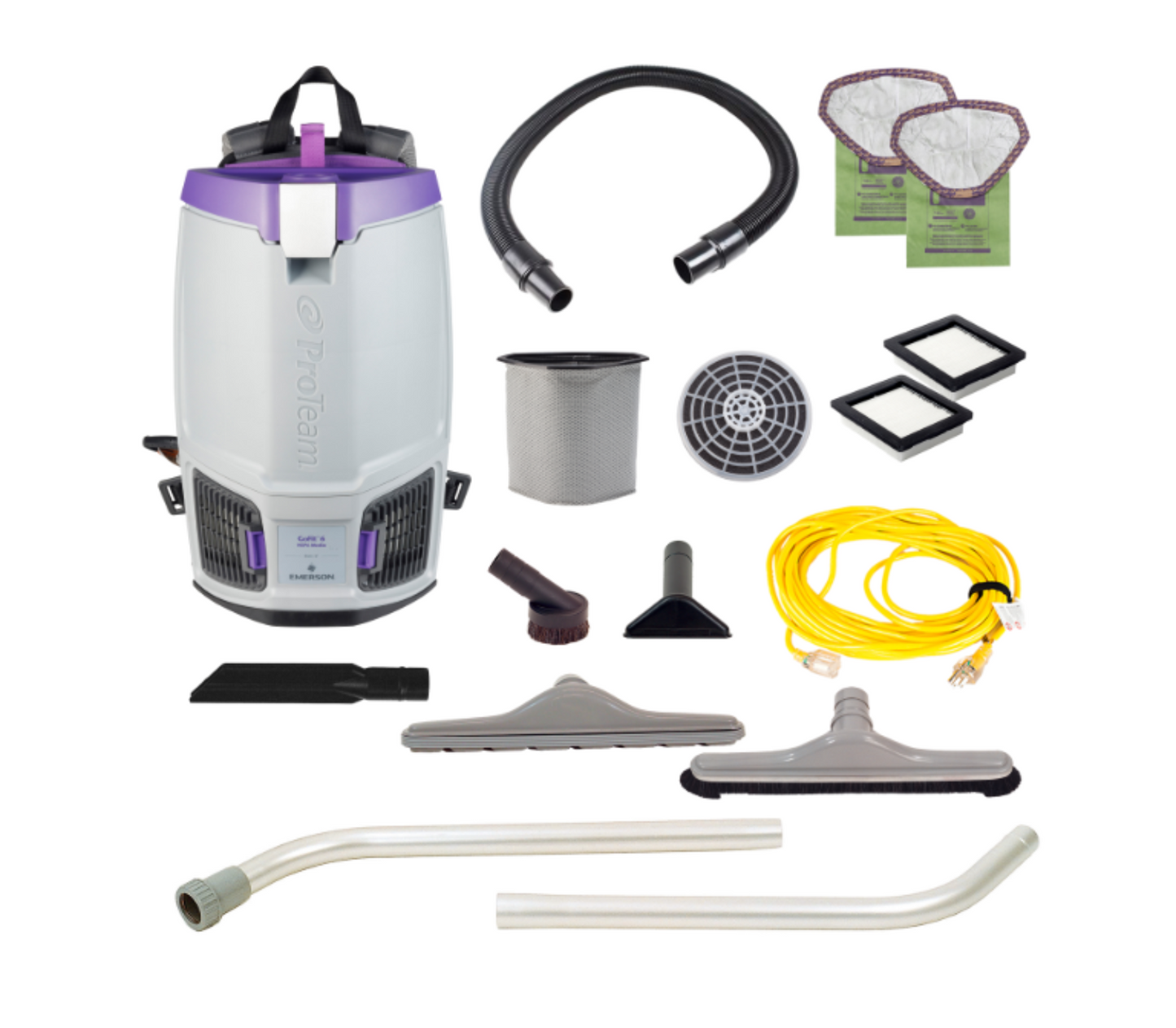Proteam GoFit 6, Backpack Vacuum, 6QT, 12lbs, Electric, With Tools,  - 107849
