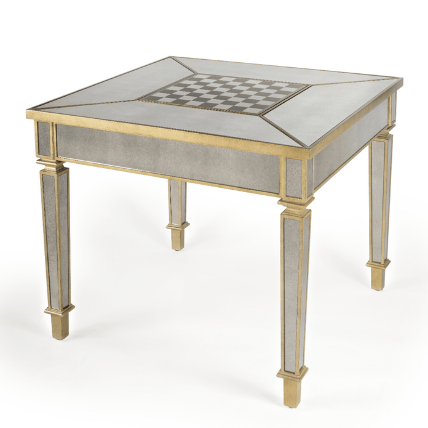 Butler Specialty Company Celeste Mirrored Game Table, Silver  - 3766146
