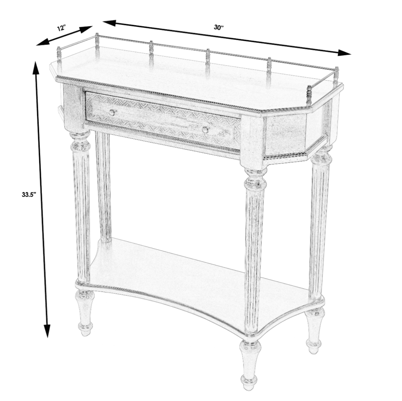 Butler Specialty Company Charleston One Drawer Console Table, Dark Brown  - 883024