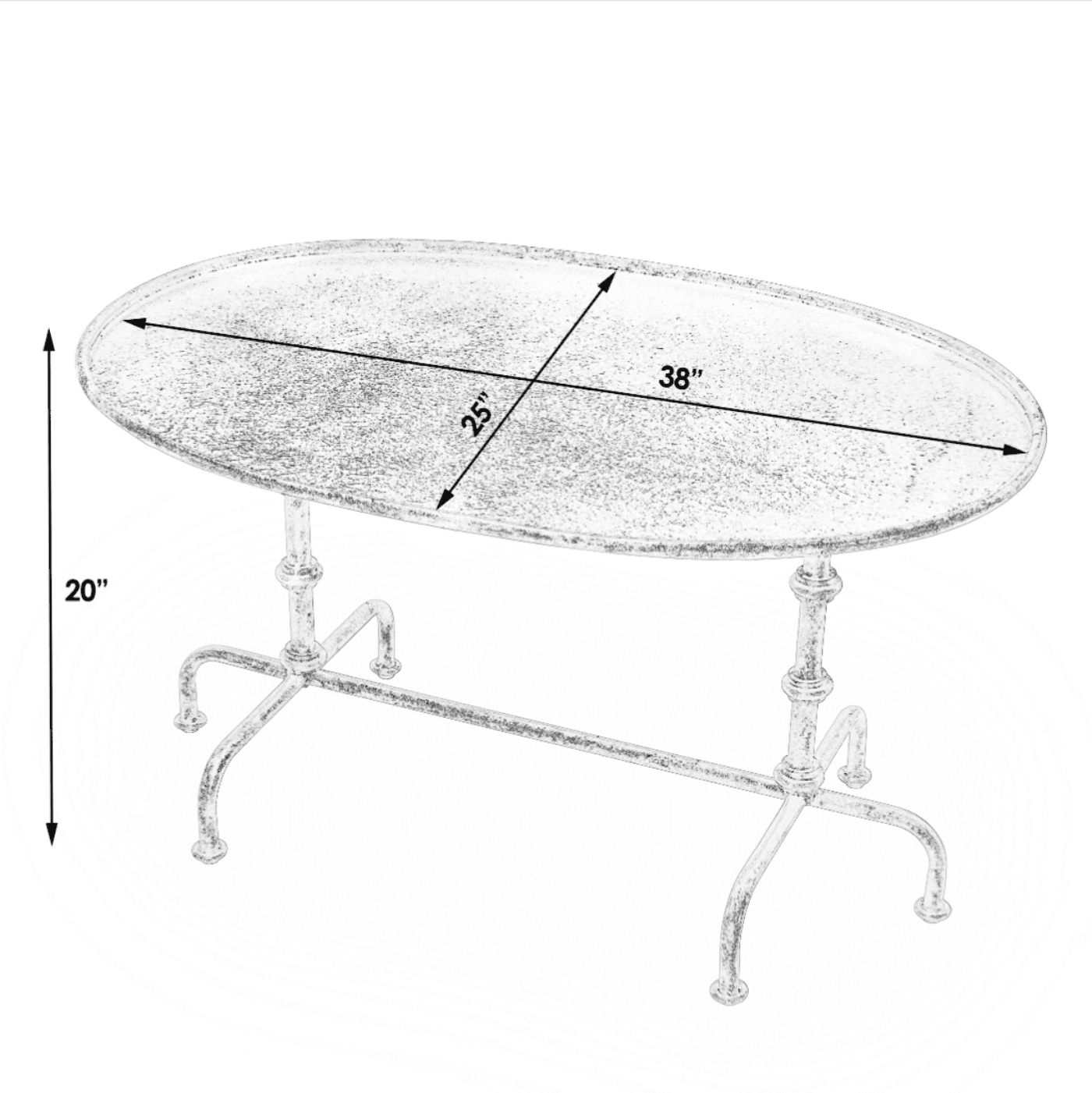 Butler Specialty Company Kira Metal Coffee Table, Silver  - 1224025