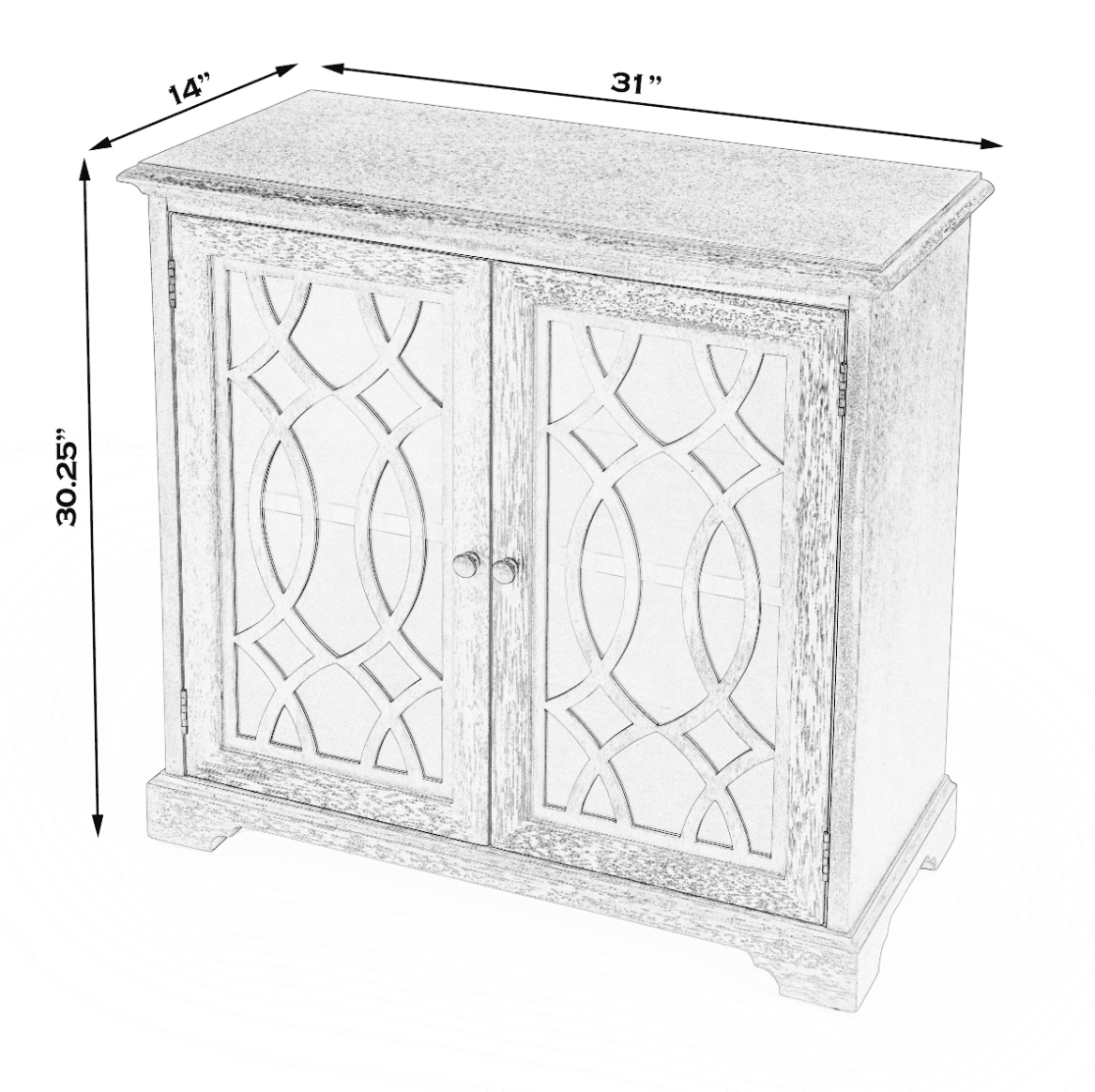 Butler Specialty Company Lee 2 Door Cabinet, Light Brown  - 5631251