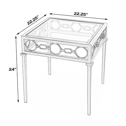Butler Specialty Company Southport Iron Upholstered Outdoor End Table, Black  - 5664437