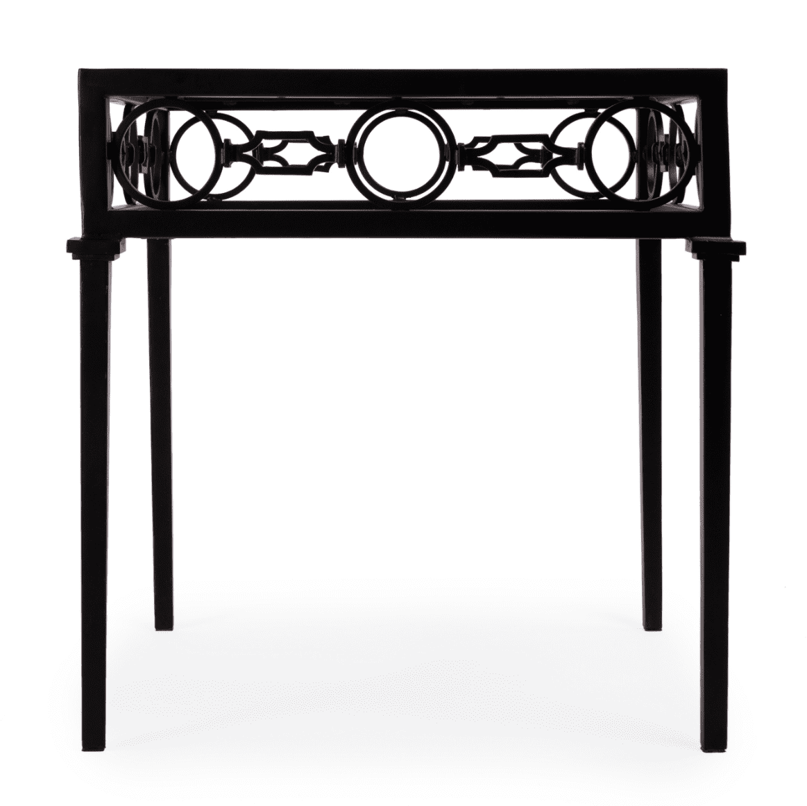 Butler Specialty Company Southport Iron Upholstered Outdoor End Table, Black  - 5664437