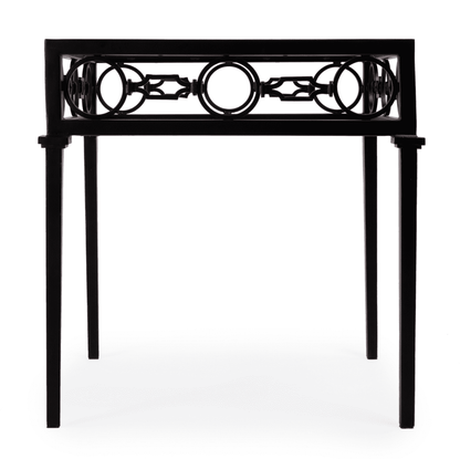 Butler Specialty Company Southport Iron Upholstered Outdoor End Table, Black  - 5664437