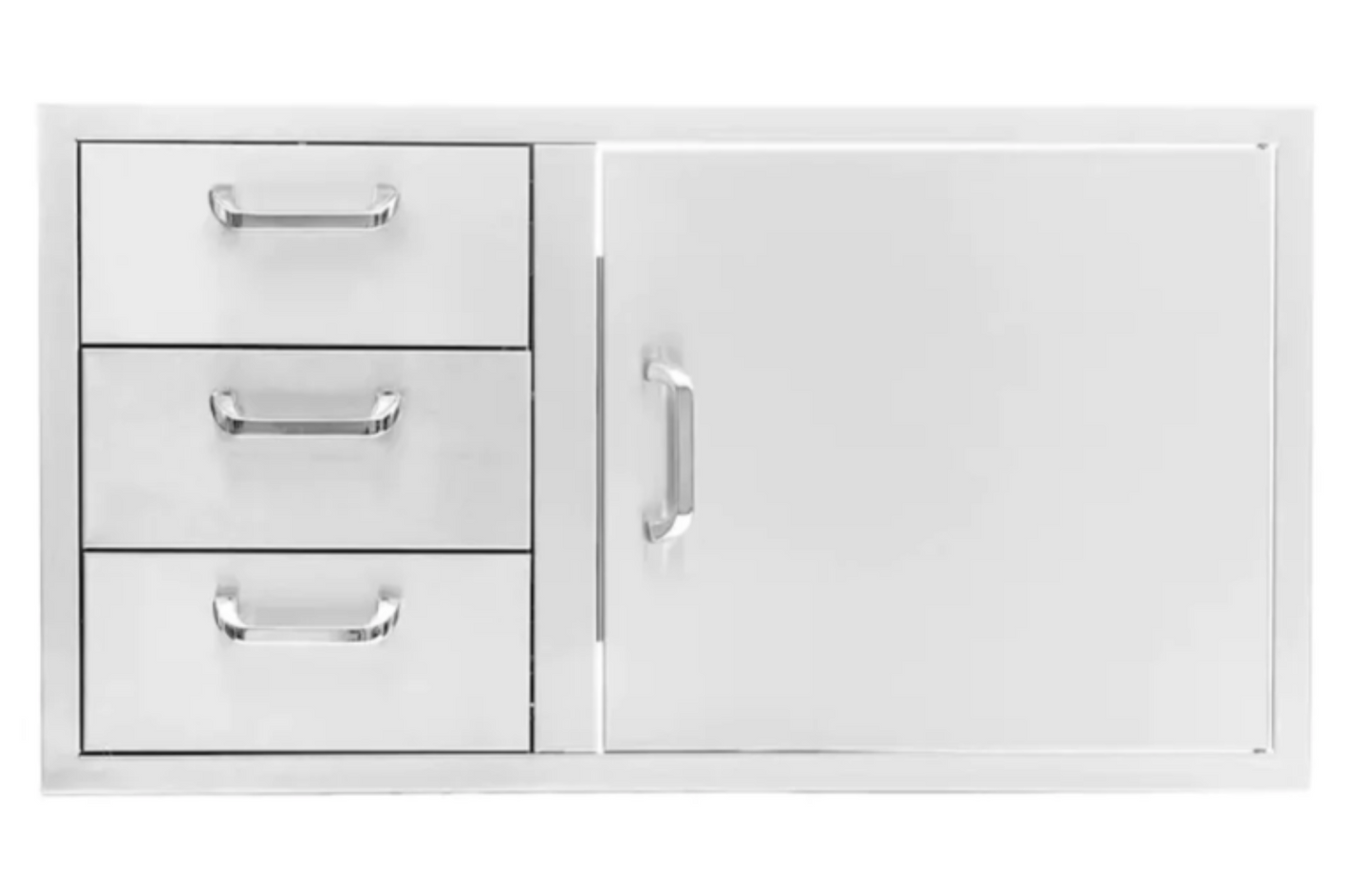 Pacific Coast Manufacturing 260 Series 39" Triple Drawer & Trash/Propane Rollout - BBQ-260-DDC-39/TR-R