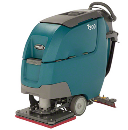 Square Scrub TENNANT , WALK BEHIND FLOOR SCRUBBER, 20", 11 GALLON, BATTERY, - T300E