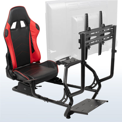 VIVO Racing Simulator Cockpit with TV Mount - 32” to 50” Screens - STAND-KIT-RACE1B