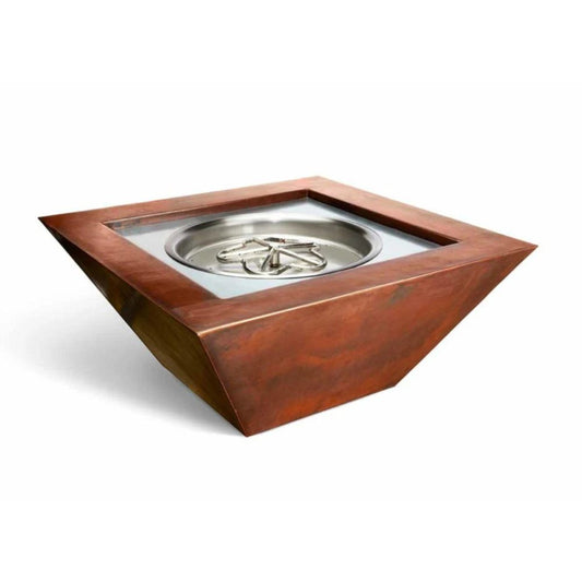 Sierra Square Copper Gas Fire Bowl - SIER36-MLFPK