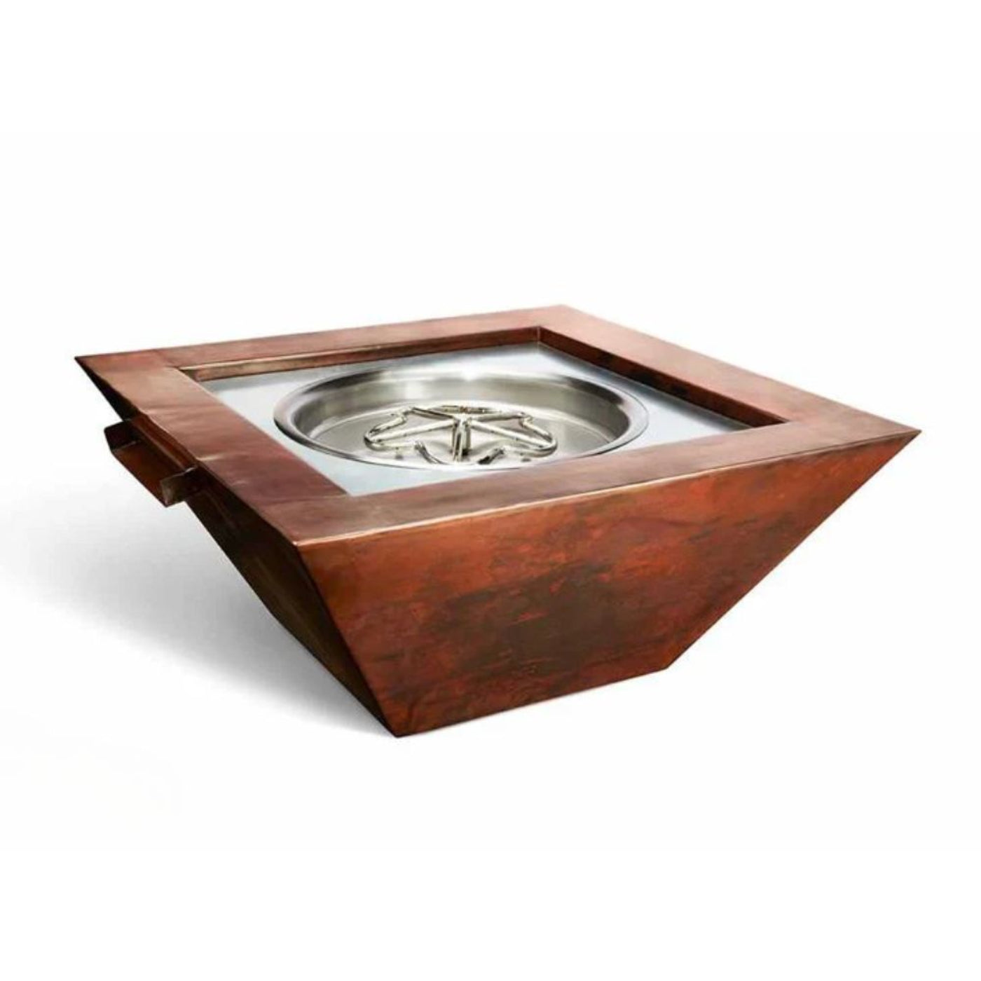 Sierra Square Copper Gas Fire and Water Bowl - SIER36W-MLFPK-NG