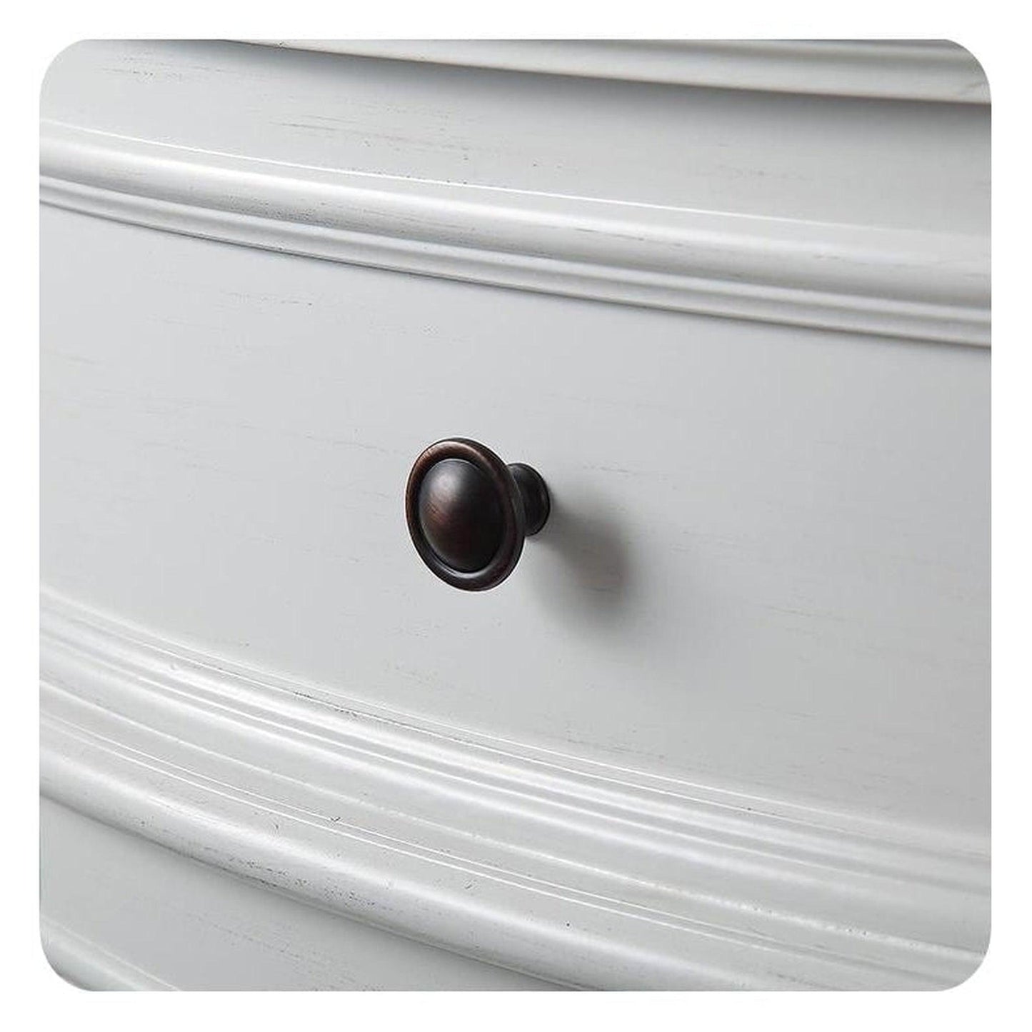 Silkroad Exclusive 60" Double Sink Antique White Bathroom Vanity With Carrara White Marble Countertop and White Ceramic Undermount Sink - V0313WW60D