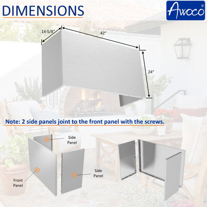 Awoco Stainless Chimney Cover for Awoco Outdoor BBQ Vent Hood - AWC-RH-WM-BBQ-Chim12x36