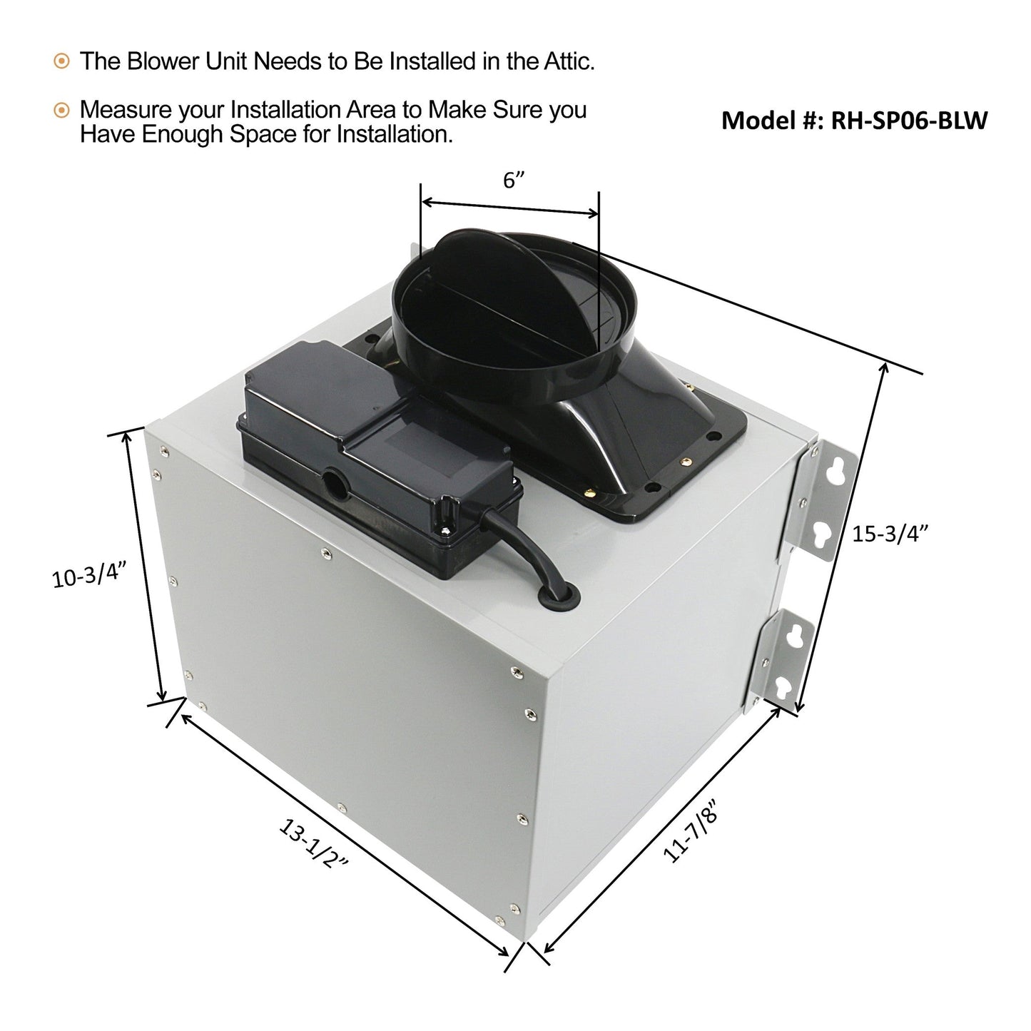 Awoco RH-WT-V Wall Mount Range Hood - 800CFM - Voice & Gesture -  Adjustable Chimney, With 6” Blower Unit - RH-WT-V30+RH-SP06-BLW