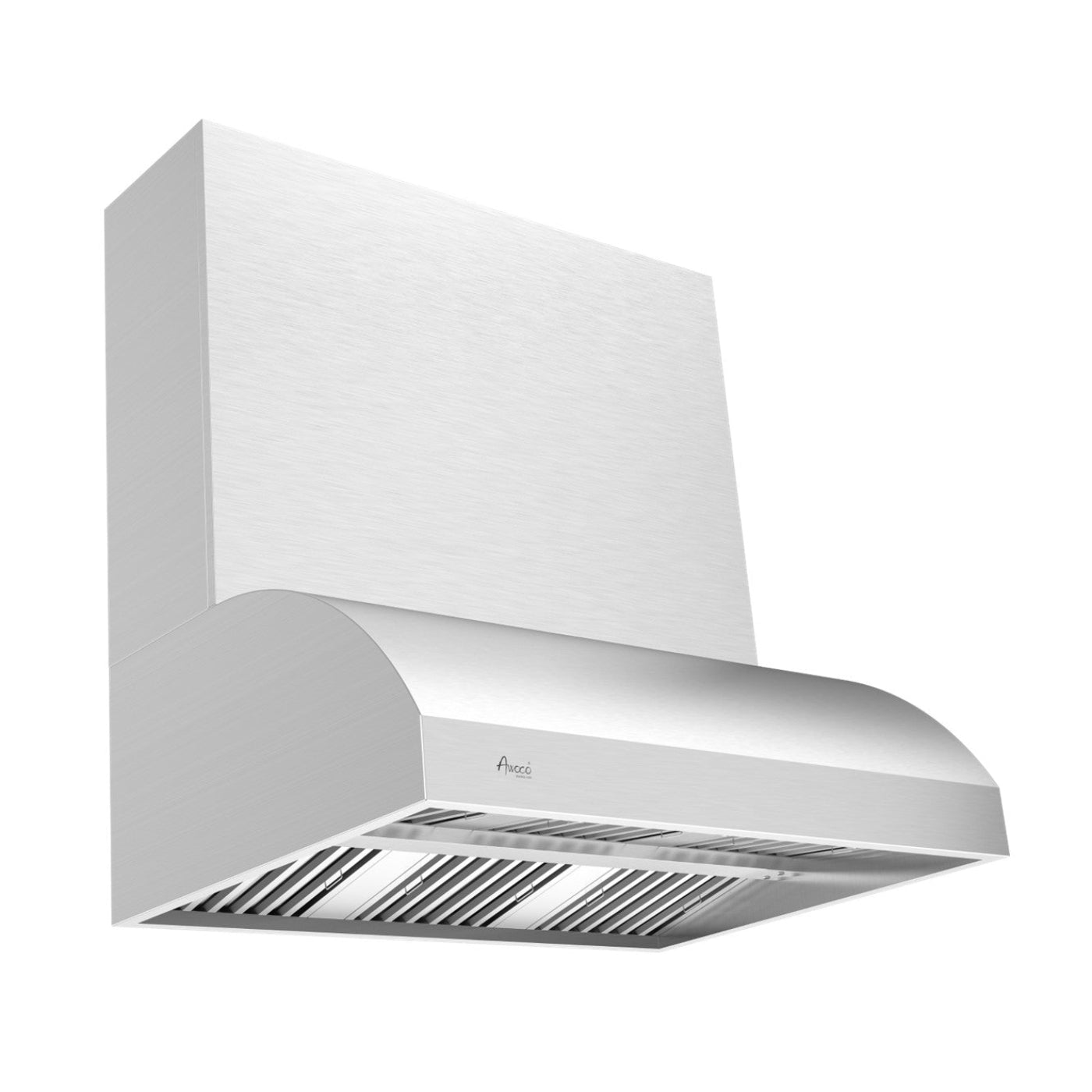 Awoco 48" Outdoor BBQ Vent Hood 18" High Type 304 Stainless Steel, 4 Speeds 2000 CFM with Chimney Cover, 8” Round Top Vent - AWC-RH-WM-BBQ-48+Chim-12x48