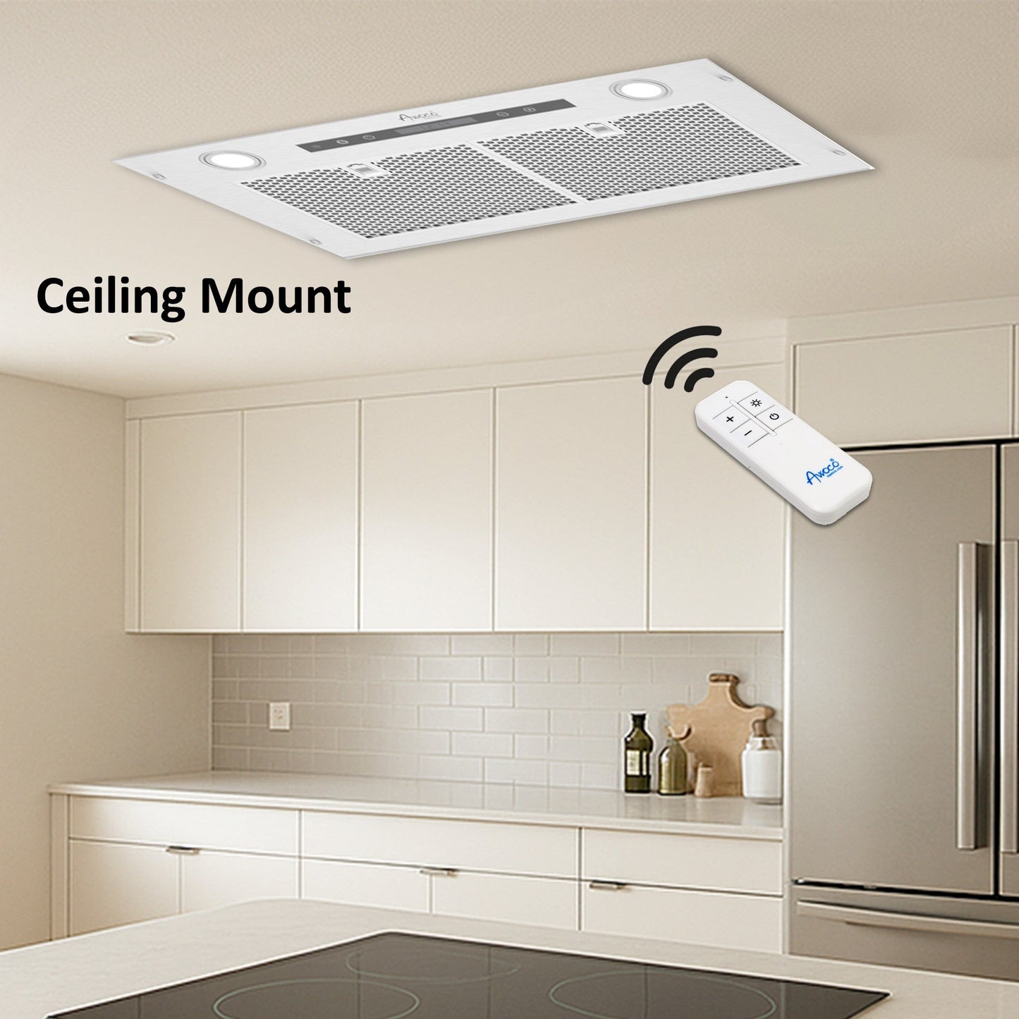 AWOCO  RH-IT08-R Ceiling Mount Range Hood Mesh Filters - Split Insert - 1000 CFM & 8" Vent - RH-IT08-R30-COLD-MESH
