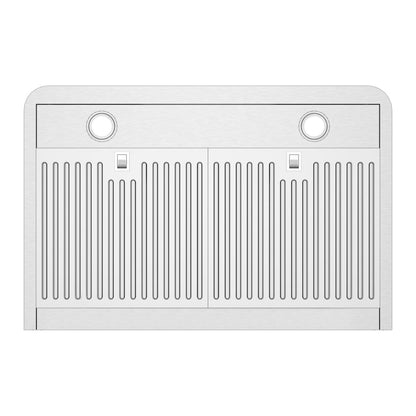 Awoco RH-SP06-RR Super Quiet Split Stainless Steel Range Hood, 4 Speeds, 800CFM, Rectangular Rear Vent with LED Lights - RH-SP06-RR30
