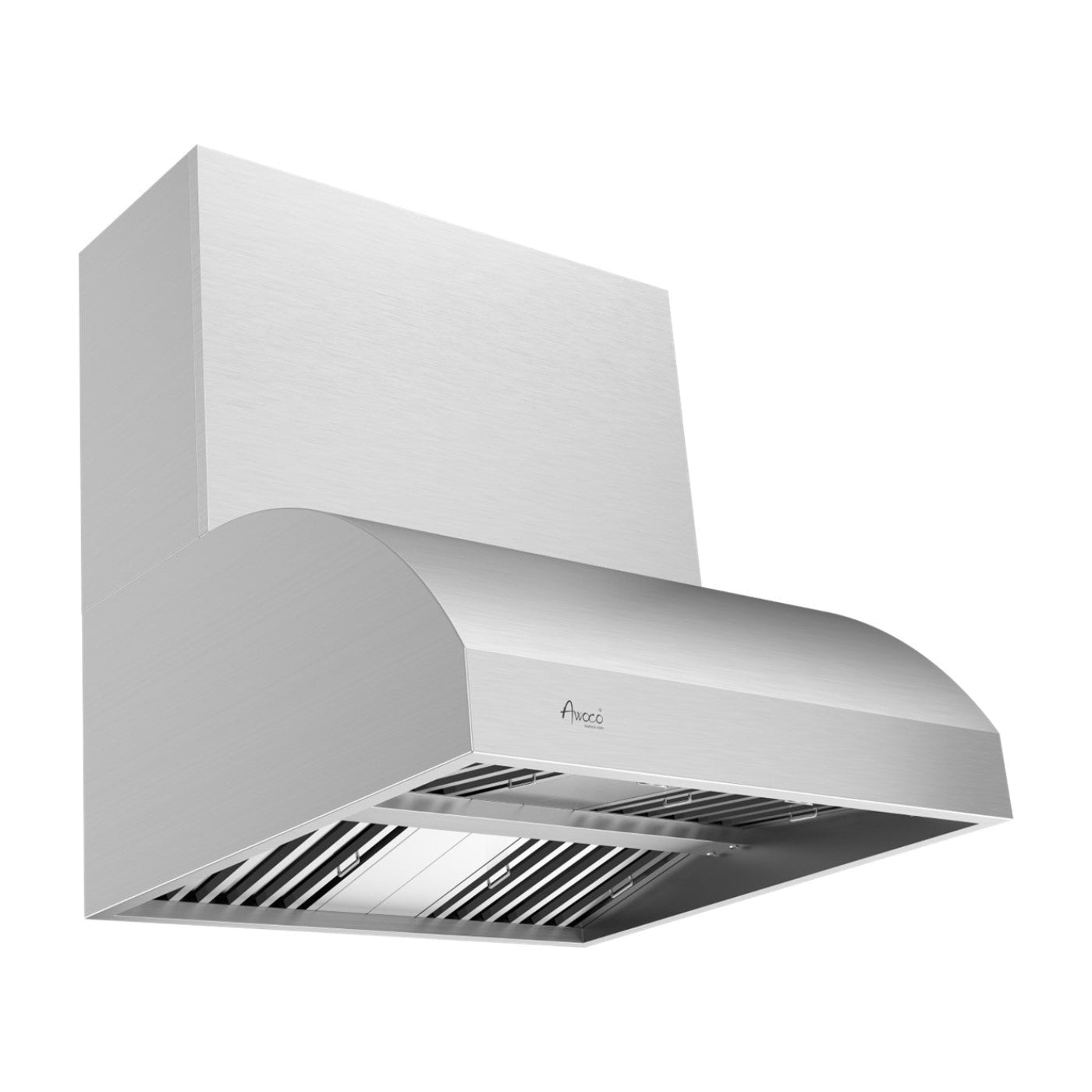 Awoco 36" Outdoor BBQ Vent Hood 18" High Type 304 Stainless Steel, 4 Speeds 1000 CFM, Adjustable LED Lights, 8” Round Top Vent - AWC-RH-WM-BBQ36