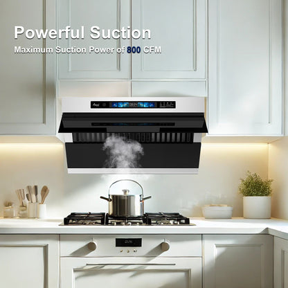 AWOCO RH-SX Under Cabinet Slant Vent Range Hood Voice Gesture Controls - RH-SX30
