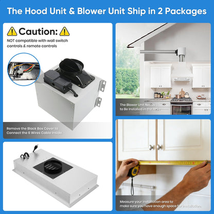 AWOCO RH-IT08-R Ceiling Mount Range Hood Baffle Filters - Split Insert - 1000 CFM & 8" Vent - RH-IT08-R30-COLD
