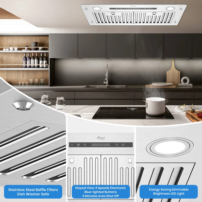 AWOCO RH-IT08-R Ceiling Mount Range Hood Baffle Filters - Split Insert - 1000 CFM & 8" Vent - RH-IT08-R30-COLD