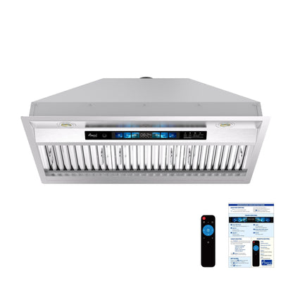 AWOCO RH-BQ-XV Range Hood Insert - Voice & Gesture - 800 CFM - 6" Top Vent - RH-BQ-XV30
