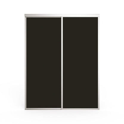 Doors22 60x80 Glass Sliding Room Divider Smoked Clear 2 panels - RDB60x80smokedclear