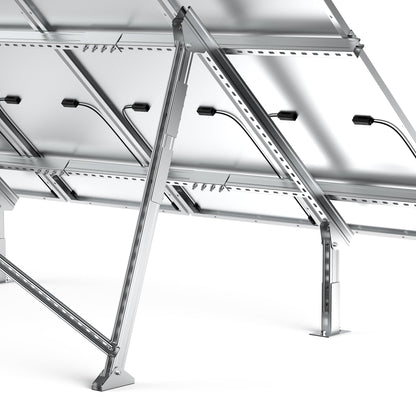 Rich Solar Solar Ground Mount | Fit MEGA 200/MEGA 220/MEGA 250 | Adjustable, Easy-to-Install Brackets for 1-4 Panels - RS-GM02
