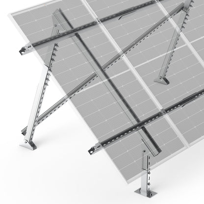 Rich Solar Solar Ground Mount | Fit MEGA 200/MEGA 220/MEGA 250 | Adjustable, Easy-to-Install Brackets for 1-4 Panels - RS-GM02