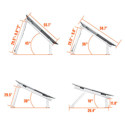 Rich Solar Solar Ground Mount | Fit MEGA 200/MEGA 220/MEGA 250 | Adjustable, Easy-to-Install Brackets for 1-4 Panels - RS-GM02