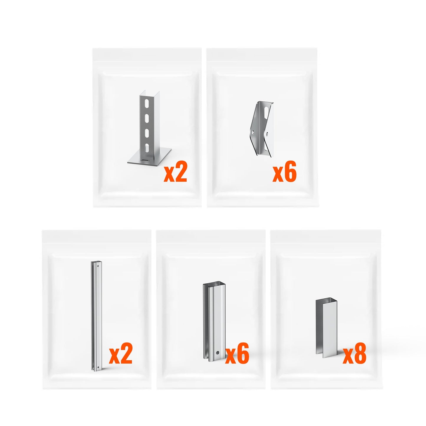 Rich Solar Solar Ground Mount | Fit MEGA 200/MEGA 220/MEGA 250 | Adjustable, Easy-to-Install Brackets for 1-4 Panels - RS-GM02