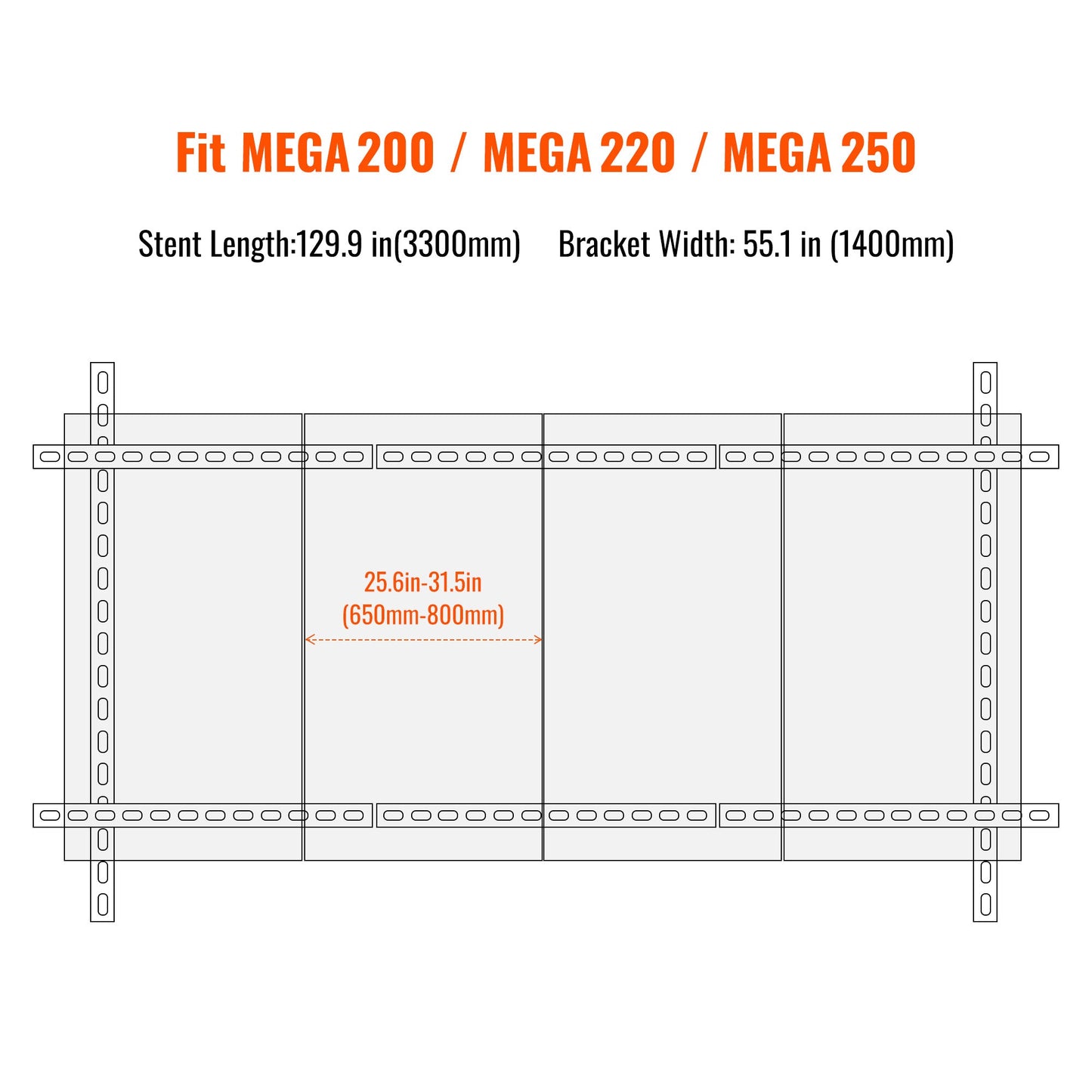 Rich Solar Solar Ground Mount | Fit MEGA 200/MEGA 220/MEGA 250 | Adjustable, Easy-to-Install Brackets for 1-4 Panels - RS-GM02