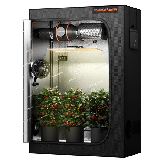 Spider Farmer 2024 Upgrade 2’x4’ Complete Grow Tent Kit丨SF2000 301H EVO Full Spectrum LED Grow Light丨6” Clip Fan丨4” Ventilation System with Temperature and Humidity Controller