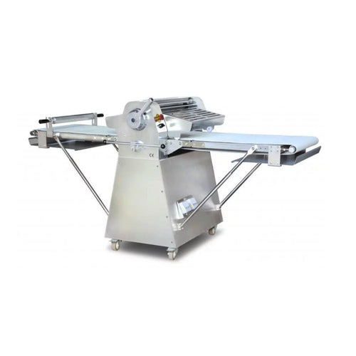 Chef AAA , Commercial Dough Sheeter Conveyor Belt Stainless Steel Floor Model - SSDSFM
