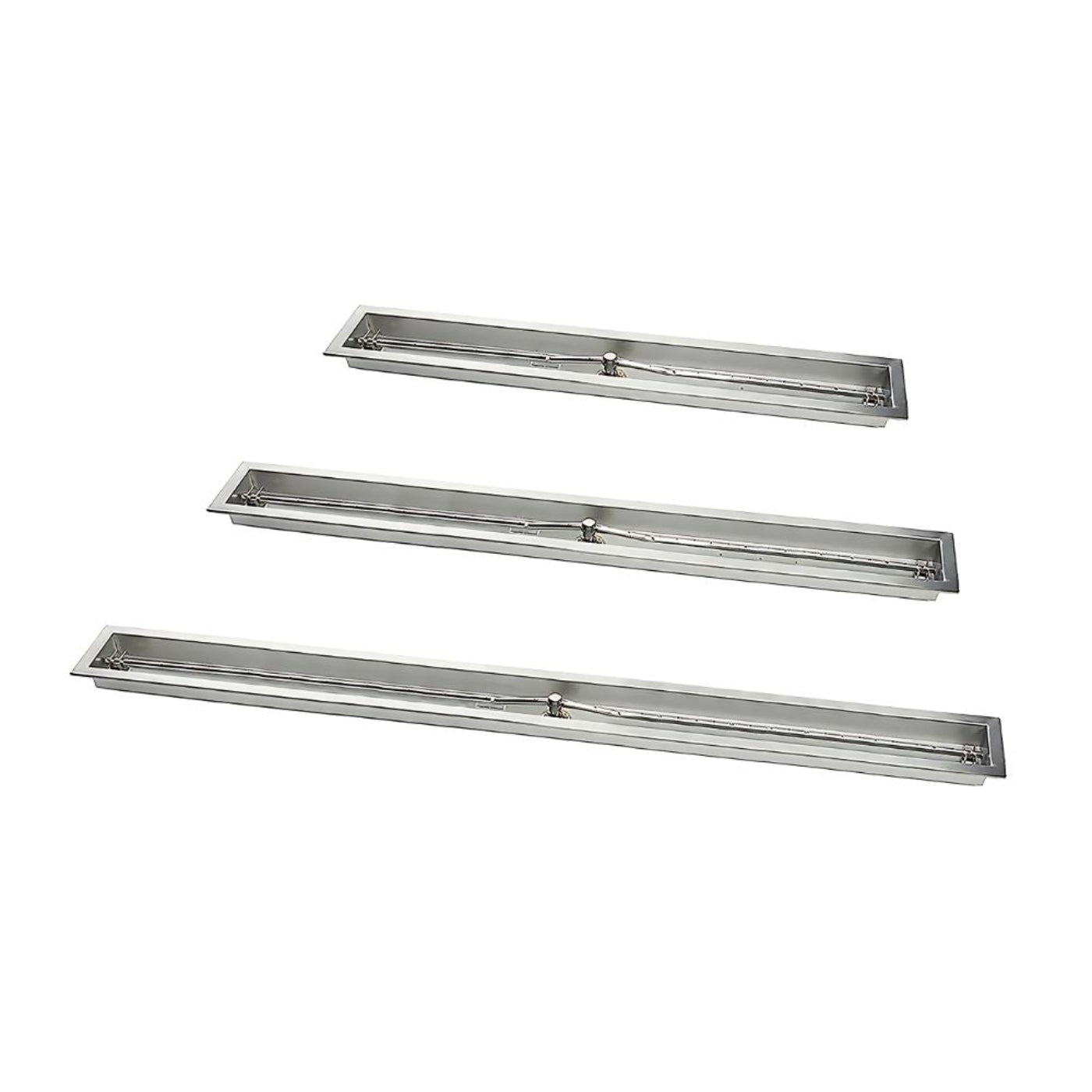 72" Stainless Steel Trough Burner with pan - 72SSTRGH