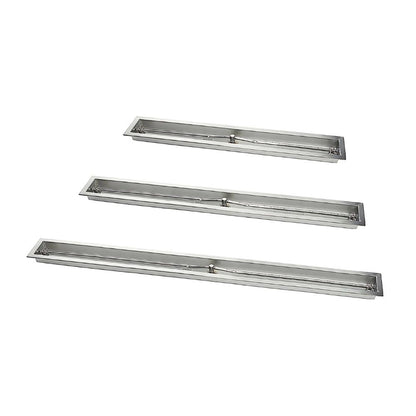 96" Stainless Steel Trough Burner with pan - 96SSTRGH
