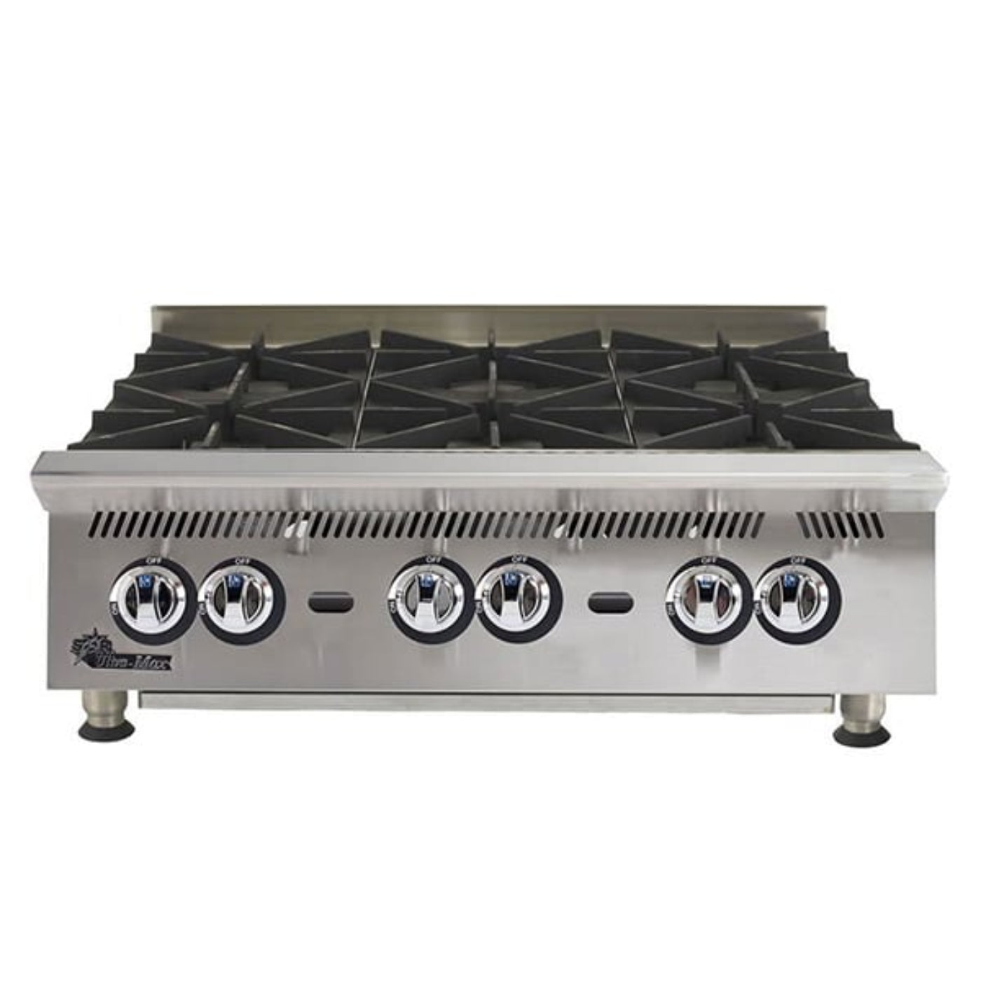 Star 8I-806HA 180,000 BTU 6 Burners Ultra-Max  Natural Gas Hot Plate - 8I-806HA