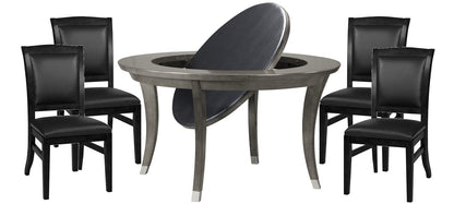 Sterling 54 Inch Flip Top 2 in 1 Game Table with 4 Heritage Dining Chairs