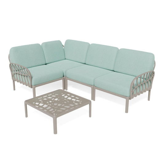 Strata Furniture Dahlia Patio Corner Loveseat and Table  - ODAXLETGM