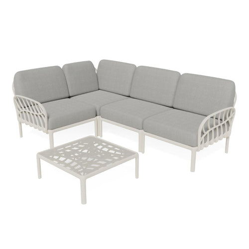 Strata Furniture Dahlia Patio Corner Loveseat and Table  - ODAXLETWG