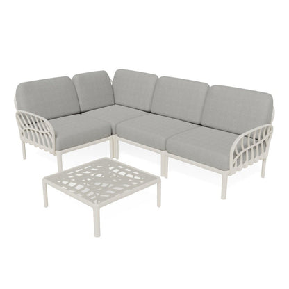 Strata Furniture Dahlia Patio Corner Loveseat and Table  - ODAXLETWG