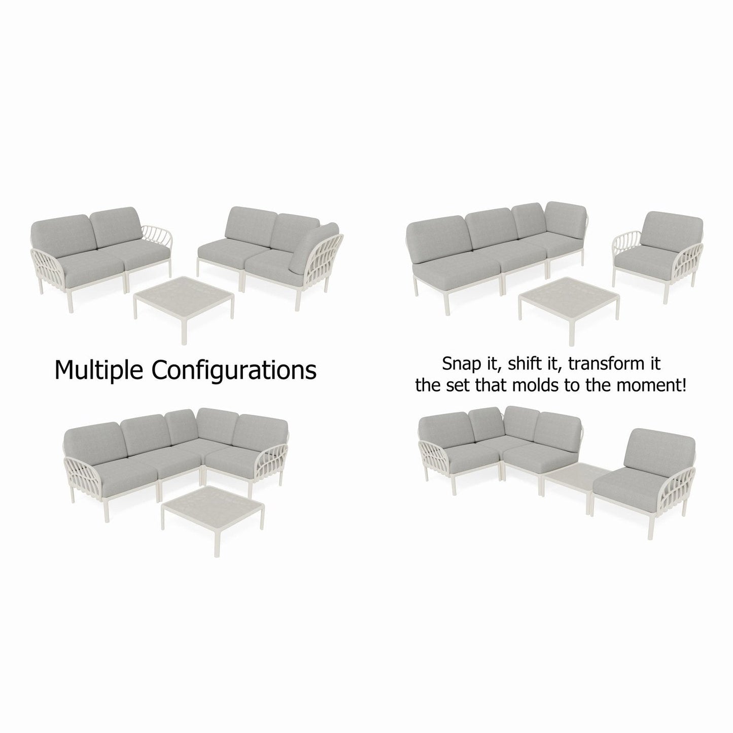 Strata Furniture Dahlia Patio Corner Loveseat and Table  - ODAXLETWG