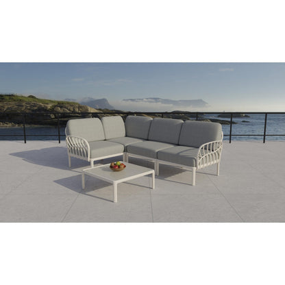 Strata Furniture Dahlia Patio Corner Loveseat and Table  - ODAXLETWG