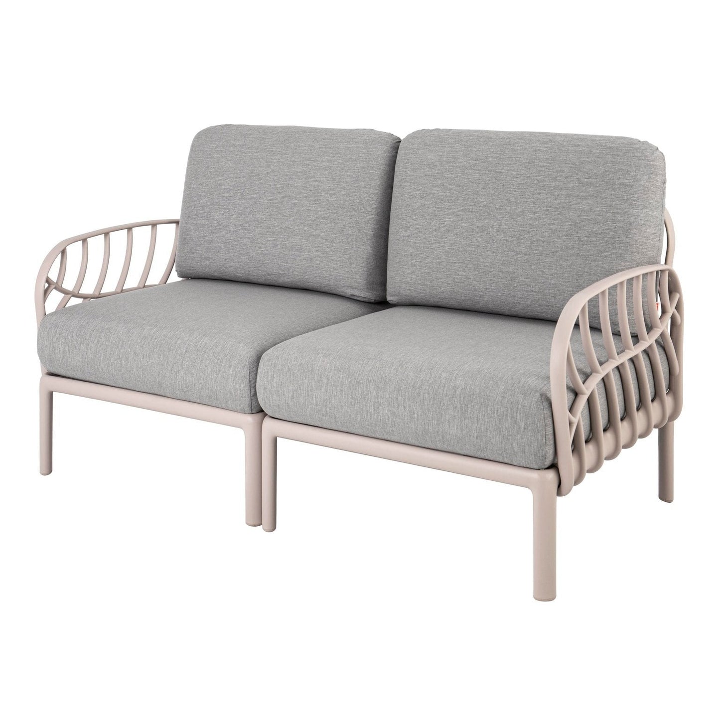 Strata Furniture Dahlia Patio Loveseat Gray  - ODALGG