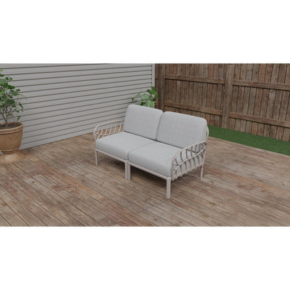 Strata Furniture Dahlia Patio Loveseat Gray  - ODALGG