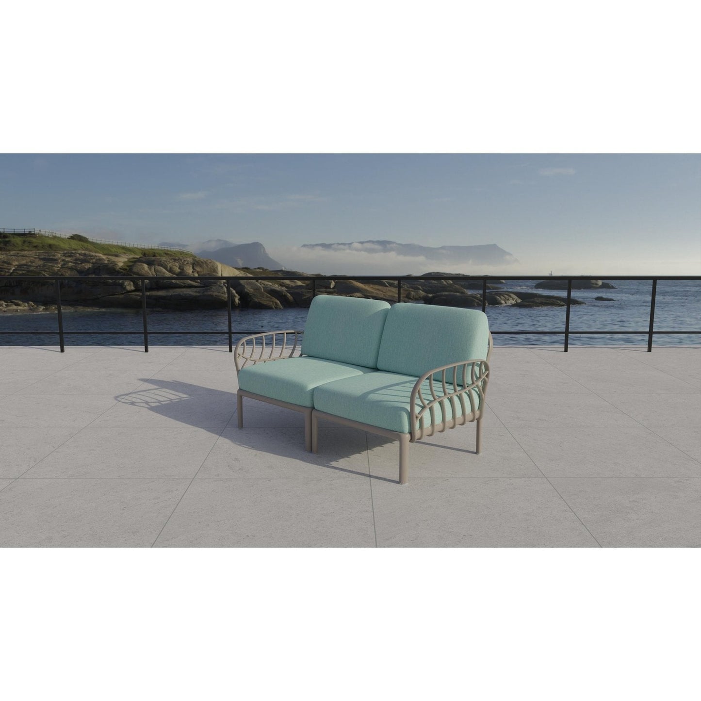Strata Furniture Dahlia Patio Loveseat Grey -  ODALGM