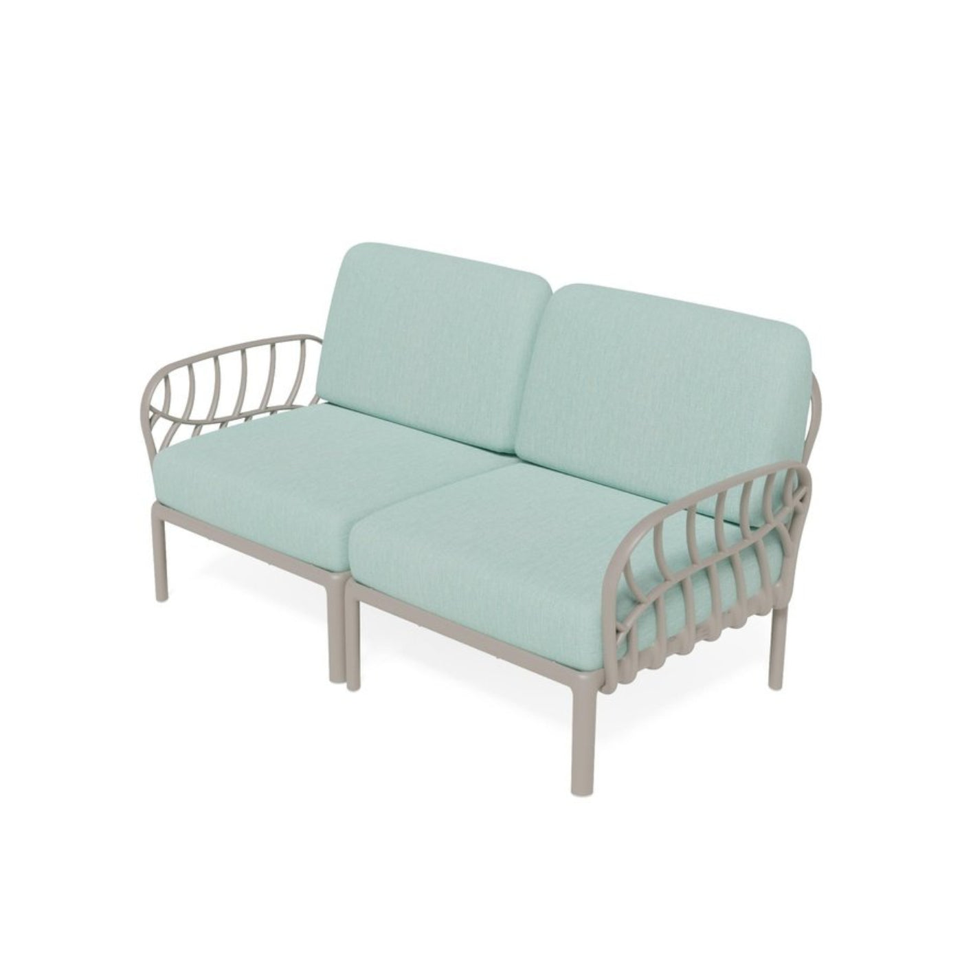 Strata Furniture Dahlia Patio Loveseat Grey -  ODALGM