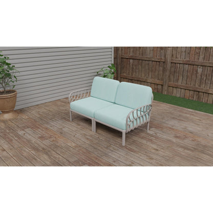Strata Furniture Dahlia Patio Loveseat Grey -  ODALGM