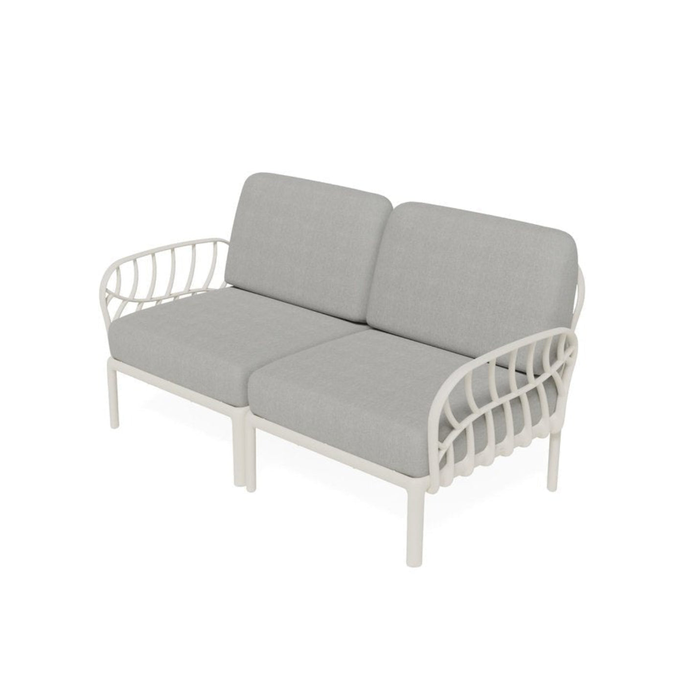 Strata Furniture Dahlia Patio Loveseat White -  ODALWG