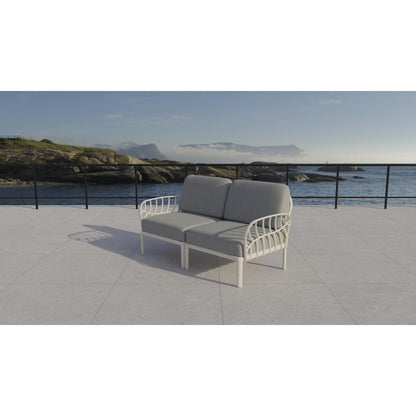 Strata Furniture Dahlia Patio Loveseat White -  ODALWG