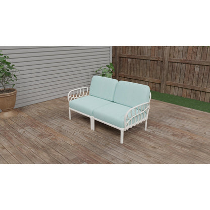 Strata Furniture Dahlia Patio Loveseat White  - ODALWM