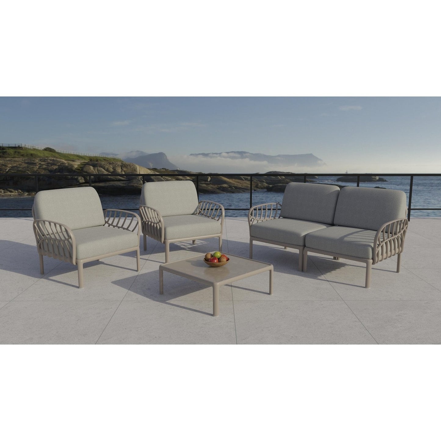 Strata Furniture Dahlia Patio Loveseat and Chair Group -  ODALCCTGG